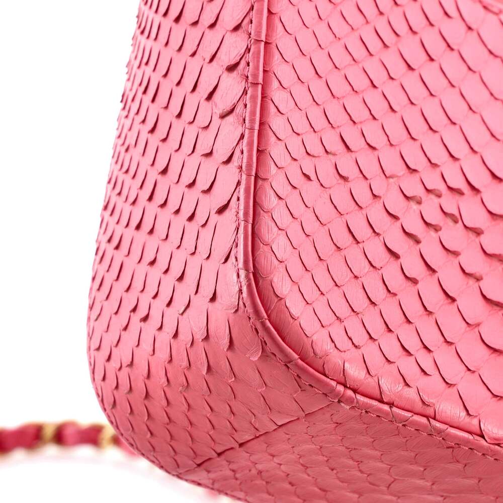Chanel Classic Single Flap Bag Python #226366C48B - image 7